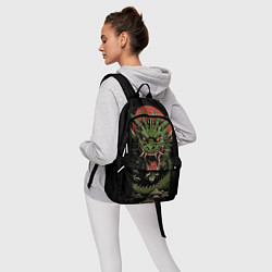 Рюкзак Зеленый дракон с открытой пастью, цвет: 3D-принт — фото 2