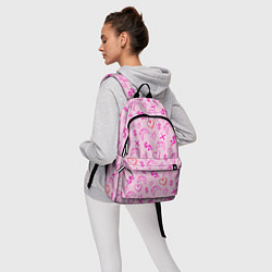 Рюкзак Паттерн - розовые граффити, цвет: 3D-принт — фото 2