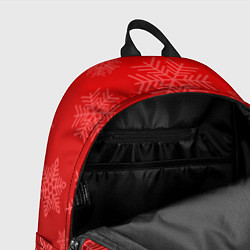 Рюкзак Красные снежинки, цвет: 3D-принт — фото 2