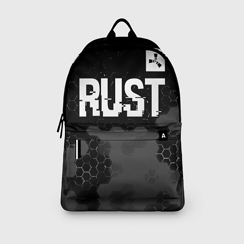 Рюкзак Rust glitch на темном фоне посередине / 3D-принт – фото 3