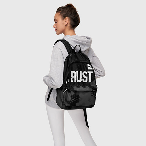 Рюкзак Rust glitch на темном фоне посередине / 3D-принт – фото 6