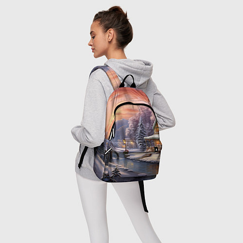 Рюкзак Зима в городе / 3D-принт – фото 6