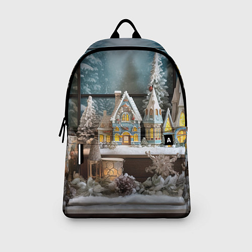 Рюкзак Снежный день в городе / 3D-принт – фото 3
