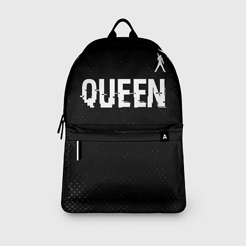 Рюкзак Queen glitch на темном фоне посередине / 3D-принт – фото 3