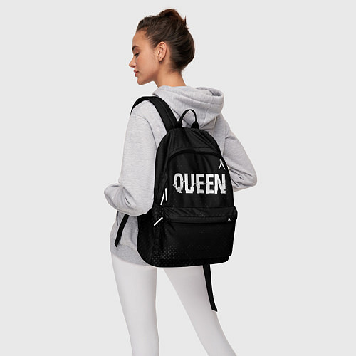Рюкзак Queen glitch на темном фоне посередине / 3D-принт – фото 6