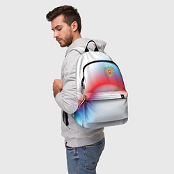 Рюкзак Герб России на фоне абстрактного триколора, цвет: 3D-принт — фото 2