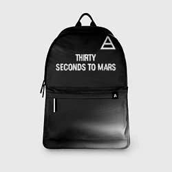 Рюкзак Thirty Seconds to Mars glitch на темном фоне посер, цвет: 3D-принт — фото 2