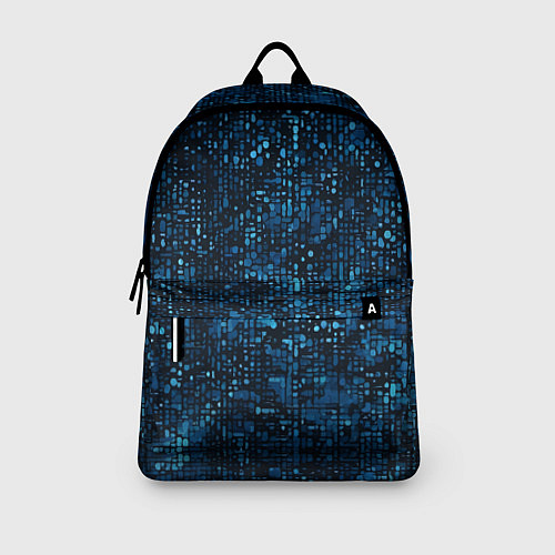 Рюкзак Синие точки на чёрном фоне / 3D-принт – фото 3