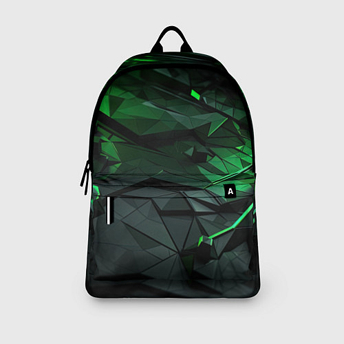 Рюкзак Мир абстрактной зелени / 3D-принт – фото 3