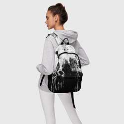Рюкзак Черно-белая абстракция гранж, цвет: 3D-принт — фото 2