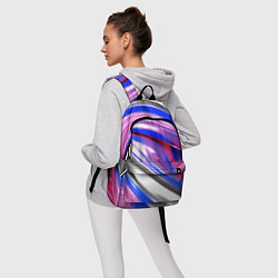 Рюкзак Вязкая абстракция в фиолетовых оттенках, цвет: 3D-принт — фото 2