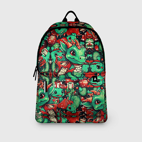 Рюкзак Зелёный деревянный дракончик / 3D-принт – фото 3