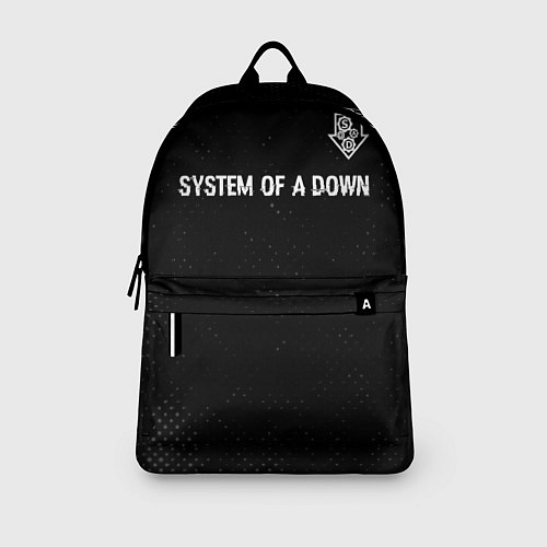Рюкзак System of a Down glitch на темном фоне посередине / 3D-принт – фото 3