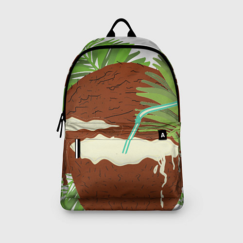 Рюкзак Кокосы и листья / 3D-принт – фото 3