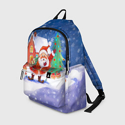 Рюкзак Дед Мороз с мешком и елкой, цвет: 3D-принт