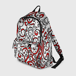 Рюкзак Красный кружевной узор, цвет: 3D-принт