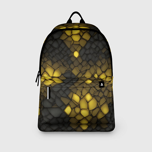 Рюкзак Жёлтый трескающийся камень / 3D-принт – фото 3