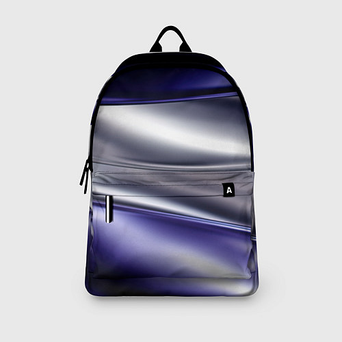 Рюкзак Белая абстракция на фиолетовом / 3D-принт – фото 3