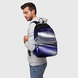 Рюкзак Белая абстракция на фиолетовом, цвет: 3D-принт — фото 2