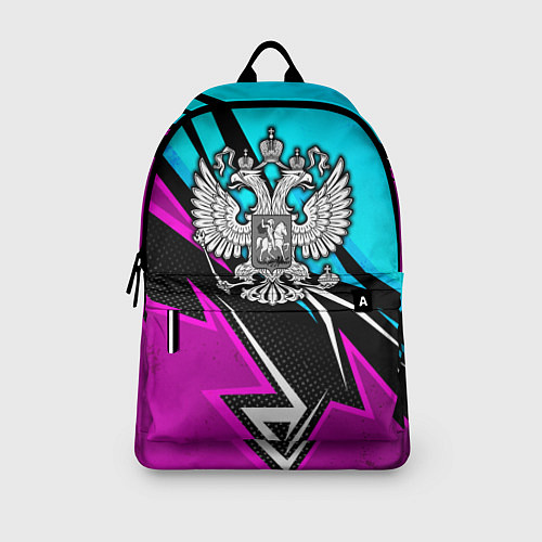 Рюкзак Герб рф - неоновый / 3D-принт – фото 3