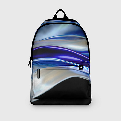 Рюкзак Абстрактные волны синего оттенка / 3D-принт – фото 3
