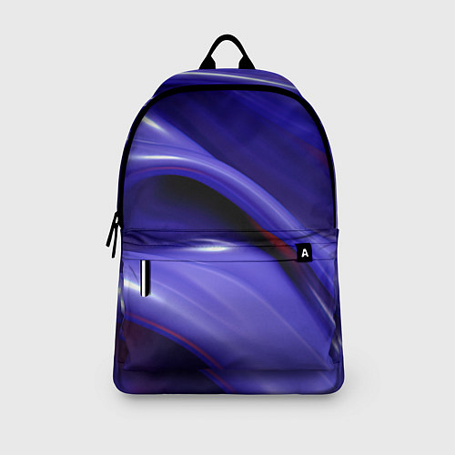 Рюкзак Фиолетовые абстрактные волны / 3D-принт – фото 3