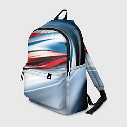 Рюкзак Белая синяя красная абстракция, цвет: 3D-принт
