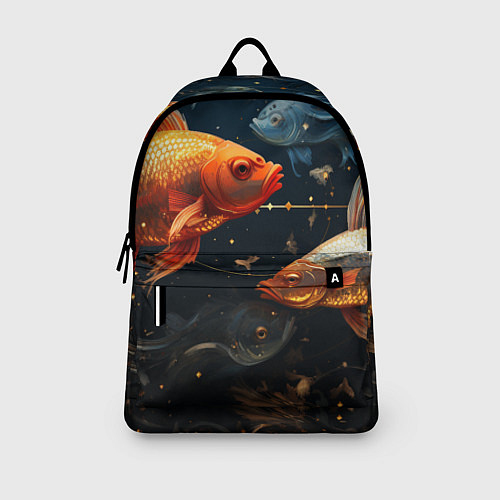 Рюкзак Рыбки на темном фоне / 3D-принт – фото 3