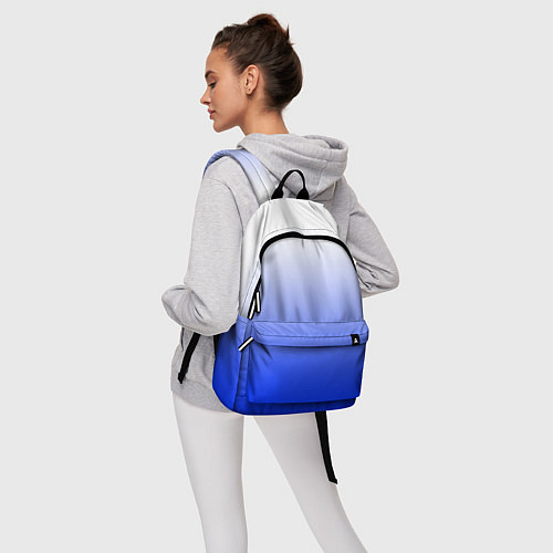 Рюкзак Градиент бело-синий / 3D-принт – фото 6