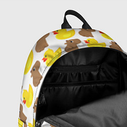 Рюкзак Капибара с желтой уткой, цвет: 3D-принт — фото 2