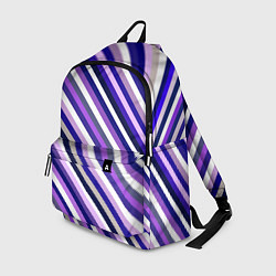 Рюкзак Полосы фиолетовые диагональ, цвет: 3D-принт