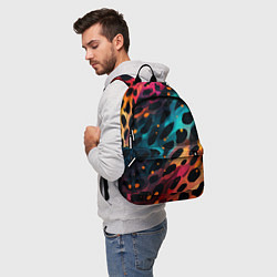 Рюкзак Разноцветный леопардовый паттерн, цвет: 3D-принт — фото 2