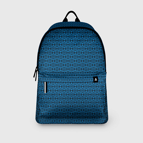 Рюкзак Тёмно-синий узоры / 3D-принт – фото 3