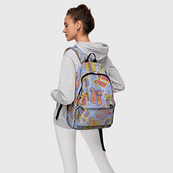 Рюкзак Узор с яркими разноцветными бантами в горошек, цвет: 3D-принт — фото 2