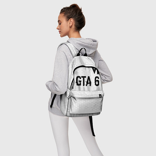 Рюкзак GTA 6 glitch на светлом фоне посередине / 3D-принт – фото 6