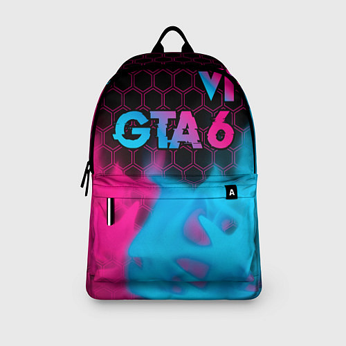 Рюкзак GTA 6 - neon gradient посередине / 3D-принт – фото 3