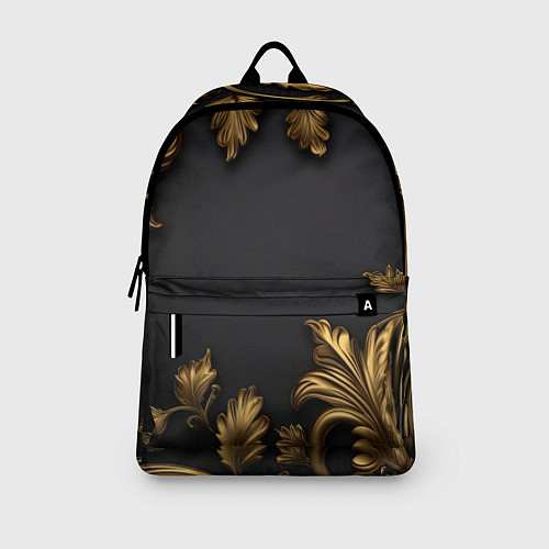 Рюкзак Золотые объемные листья / 3D-принт – фото 3