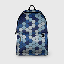 Рюкзак Камуфляж гексагон синий, цвет: 3D-принт — фото 2