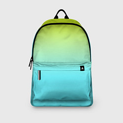 Рюкзак Ярко-зеленый и бирюзовый градиент, цвет: 3D-принт — фото 2