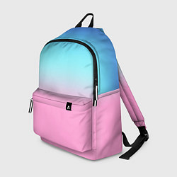 Рюкзак Синий и голубо-розовый градиент, цвет: 3D-принт