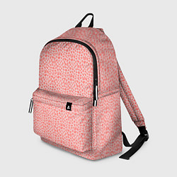 Рюкзак Оранжево-розовый светлый пятнистый паттерн, цвет: 3D-принт