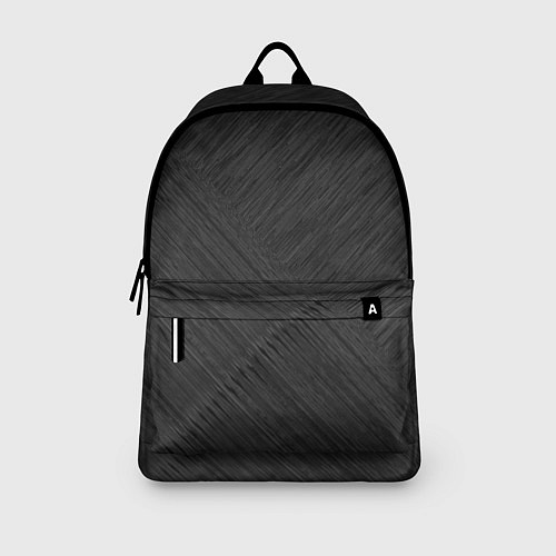 Рюкзак Чёрный полосатая текстура / 3D-принт – фото 3