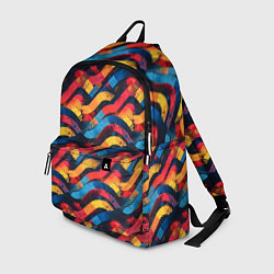Рюкзак Разноцветные полосы волны, цвет: 3D-принт
