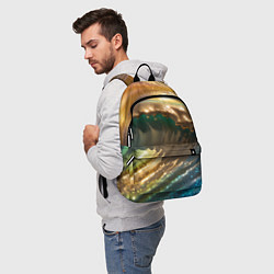 Рюкзак Перламутровые блестящие волны радужных цветов, цвет: 3D-принт — фото 2