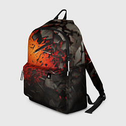 Рюкзак Черные камни на красном взрыв, цвет: 3D-принт