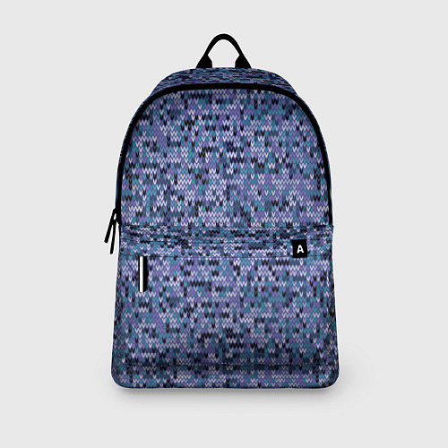Рюкзак Синий узор вязанного трикотажного полотна / 3D-принт – фото 3
