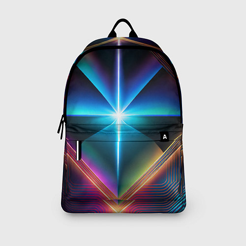 Рюкзак Светящиеся лучи в квадрате / 3D-принт – фото 3