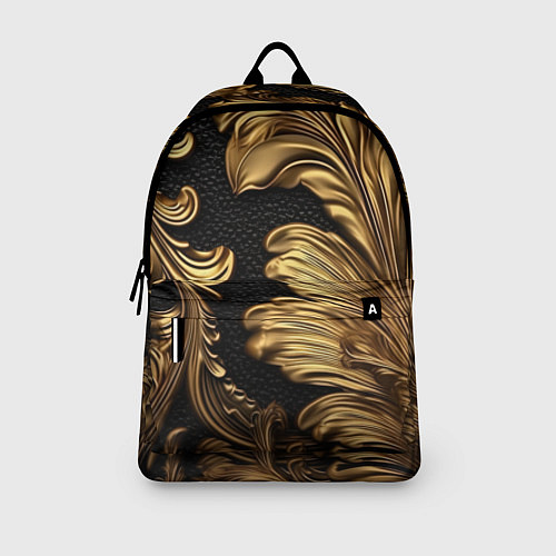 Рюкзак Золотые листья винтажные лепнина / 3D-принт – фото 3