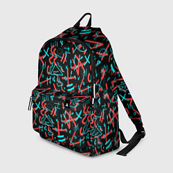 Рюкзак Цветные геометрические каракули, цвет: 3D-принт