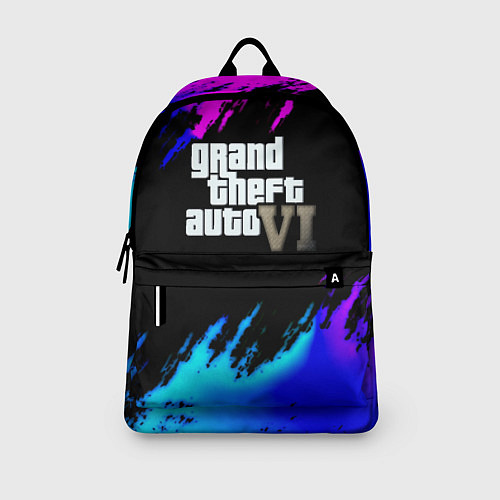 Рюкзак GTA 6 неоновые краски вайсити / 3D-принт – фото 3